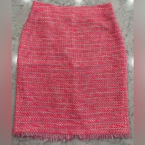 J. Crew Pink Tweed Pencil Skirt, size 8, like new